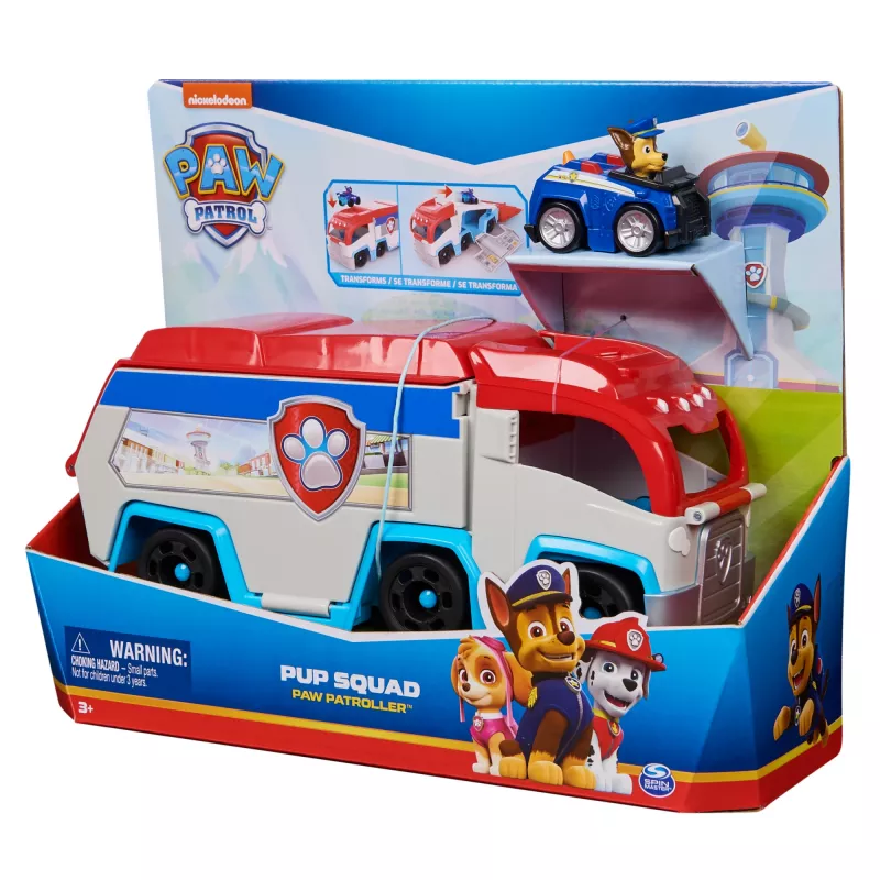 Set de vehículo Spin Master PAW Patrol Pup Squad Patroller Team Vehicle con coche Chase coleccionable, a partir de 3 años, plástico, multicolor