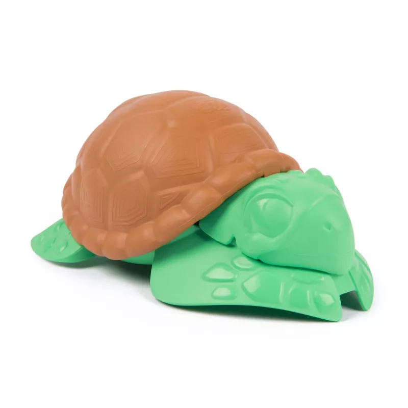 Kinetic Sand, Project Planet Turtle Beach con 397 g de arena de juego, herramientas y moldes, materiales sostenibles y respetuosos con el medio ambiente, juguete sensorial para niños