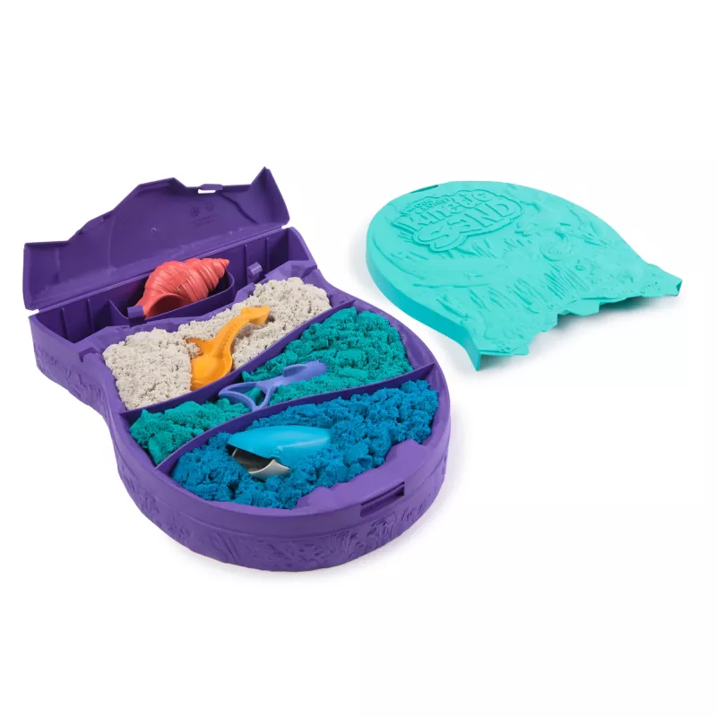 Kinetic Sand infantil Spinmaster Project Planet Deep Sea — 680 g de arena de juego con herramientas de criaturas marinas, multicolor