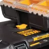 Caja de almacenamiento de herramientas DeWALT ToughSystem 2.0 negra transparente amarilla 6 bolsillos