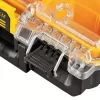 Caja de almacenamiento de herramientas DeWALT ToughSystem 2.0 negra transparente amarilla 6 bolsillos
