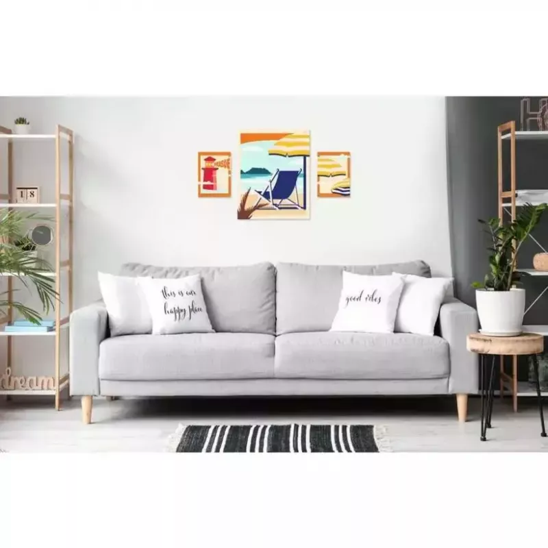 Set de pintura Ravensburger CreArt Gallery Wall Set 'Am Strand' 23901 — set de actividad de pintura con paneles con marco