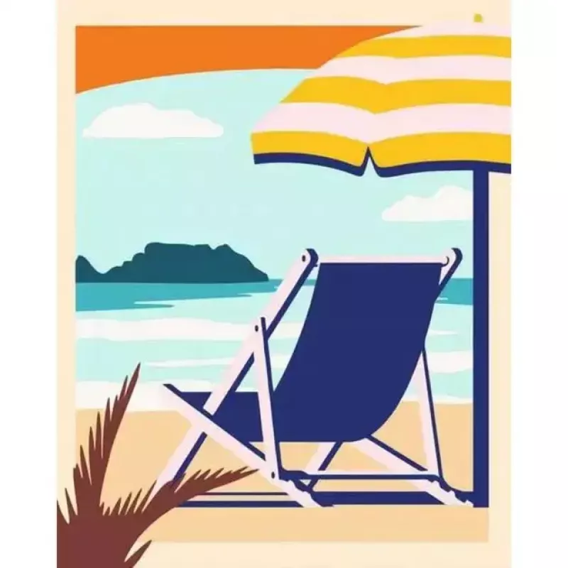 Set de pintura Ravensburger CreArt Gallery Wall Set 'Am Strand' 23901 — set de actividad de pintura con paneles con marco