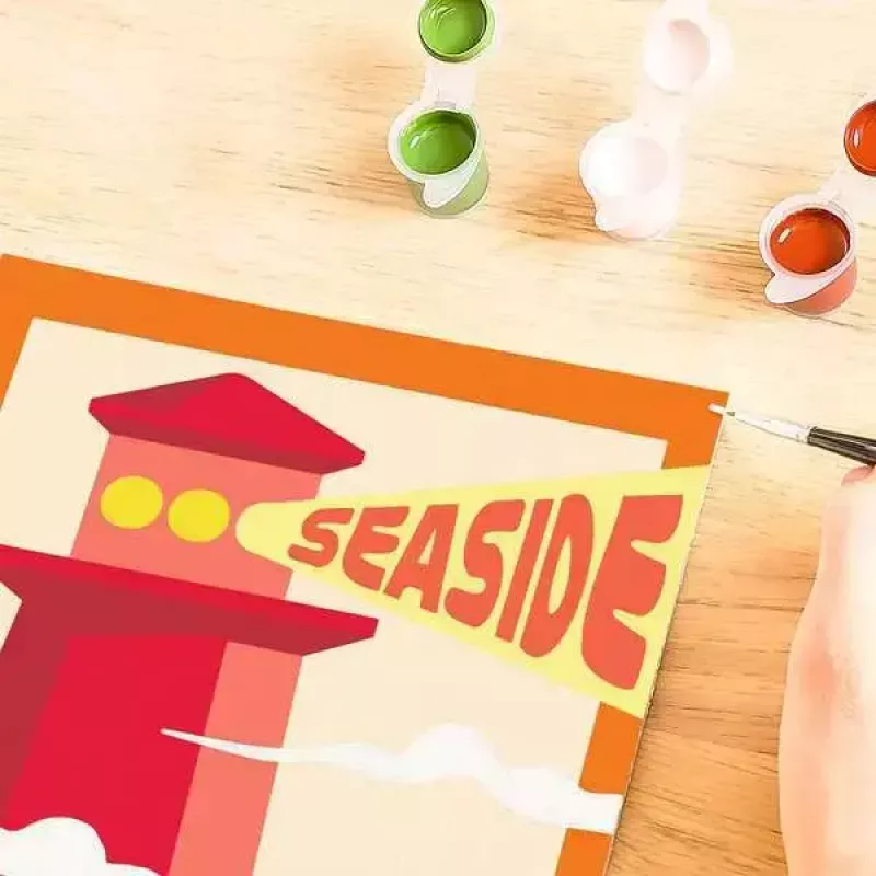 Set de pintura Ravensburger CreArt – Leuchtturm am Meer, set creativo de pintar por números