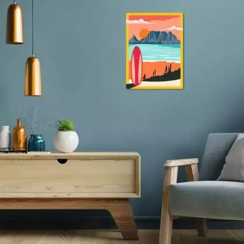 Ravensburger pintar por números CreArt 'Sonnenuntergang am Strand' modelo 23898 — set de pintura para adultos y jóvenes