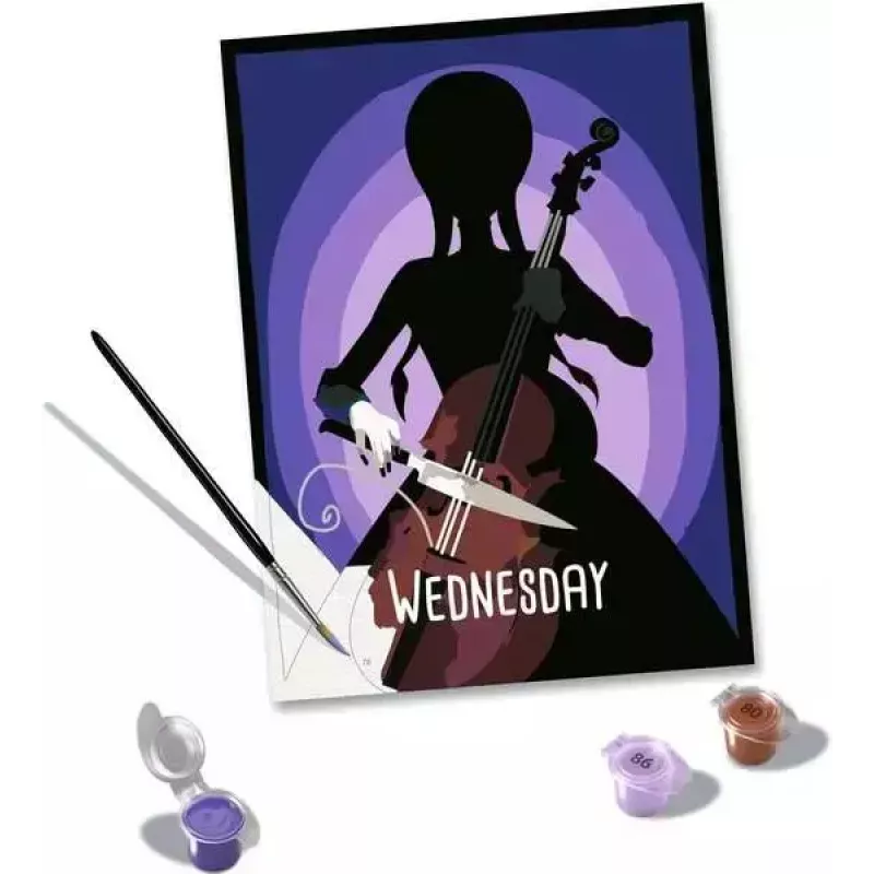 Set de pintura Ravensburger CreArt Wednesday – set de arte temático, modelo 23889