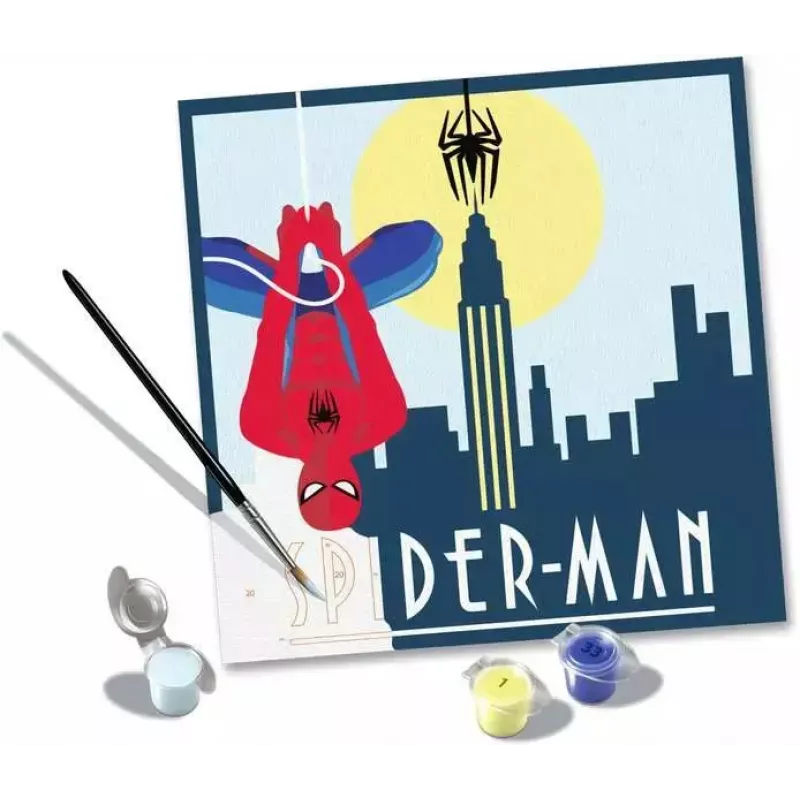 Set de pintar por números Ravensburger CreArt Spider-Man (modelo 23891) — set de pintura sobre lienzo
