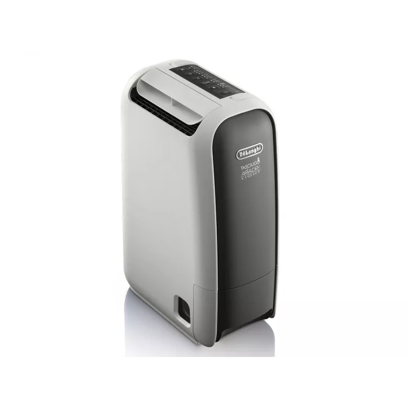 DeLonghi DNS65 deshumidificador, 6 l/día, depósito de agua de 2,8 l, 220-240 V, 50 Hz, negro/blanco