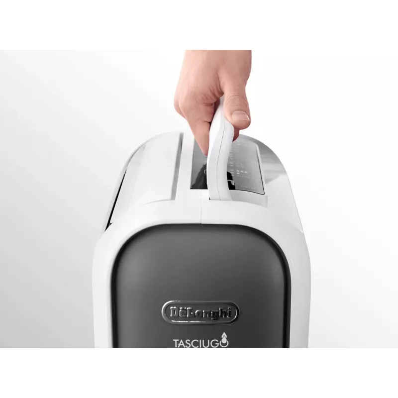 DeLonghi DNS65 deshumidificador, 6 l/día, depósito de agua de 2,8 l, 220-240 V, 50 Hz, negro/blanco