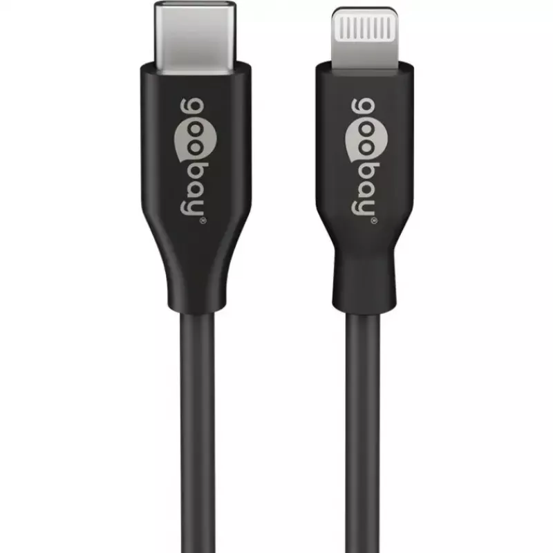 Cargador GOOBAY 64574 cable USB‑C PD a Apple Lightning 30W 1 m, negro