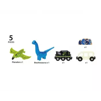 Tren BRIO Dinosaur Battery Train multicolor madera 3+