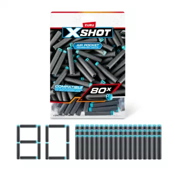 Recambio de dardos XSHOT Excel (80 dardos) ZURU