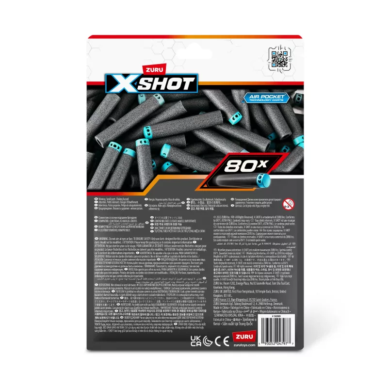 Recambio de dardos XSHOT Excel (80 dardos) ZURU