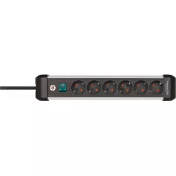 Alargador de corriente Brennenstuhl 1391030600 3m 6 tomas de corriente para interior negro plata