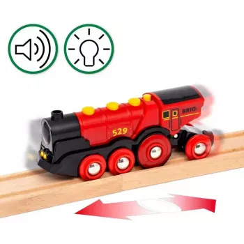 Ravensburger BRIO World Rote Lola set de tren de granja – set de tren de juguete de madera