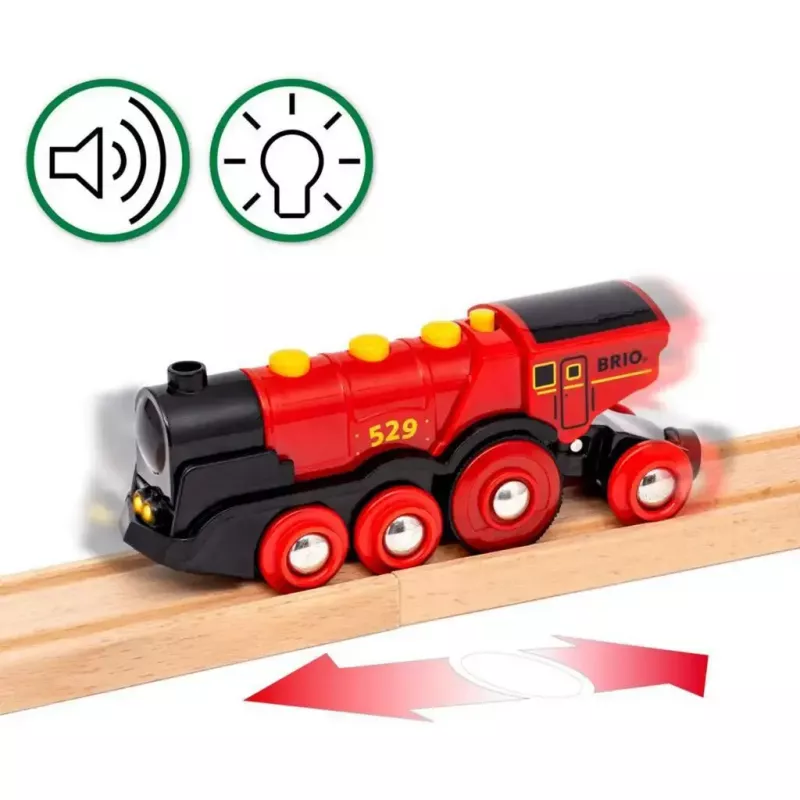 Ravensburger BRIO World Rote Lola set de tren de granja – set de tren de juguete de madera