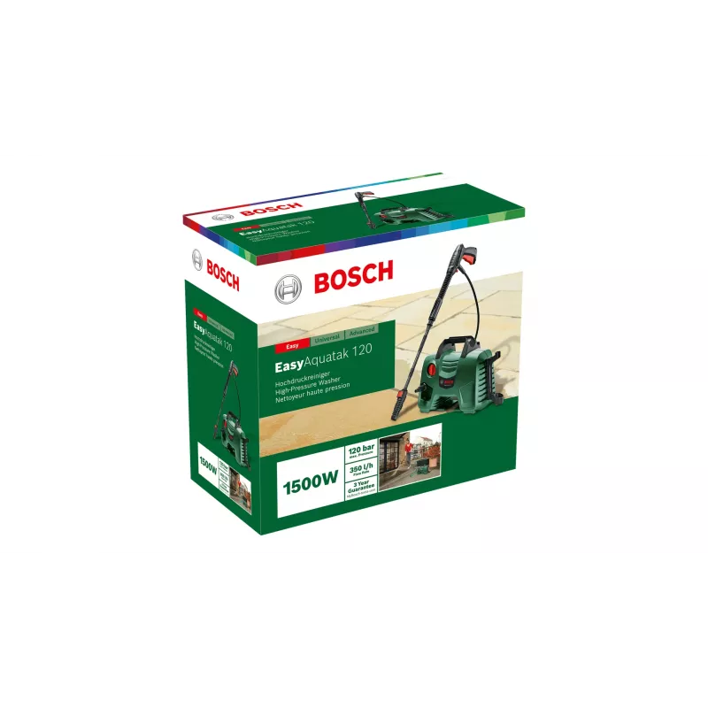 Bosch EasyAquatak 120 06008A7901 hidrolimpiadora, portátil, 120 bar, 350 l/h, 1500 W, verde/negro