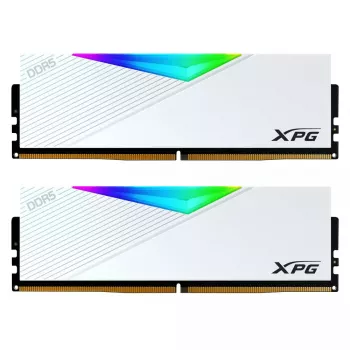 DIMM 64 GB DDR5-6000 (2x 32 GB) kit dual, memoria RAM blanca, AX5U6000C3032G-DCLARWH, Lancer RGB, INTEL XMP