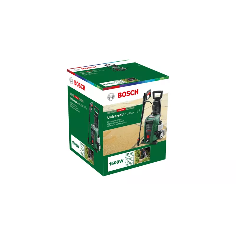 Bosch UniversalAquatak 125 hidrolimpiadora de pie eléctrica 360 l/h negro, verde