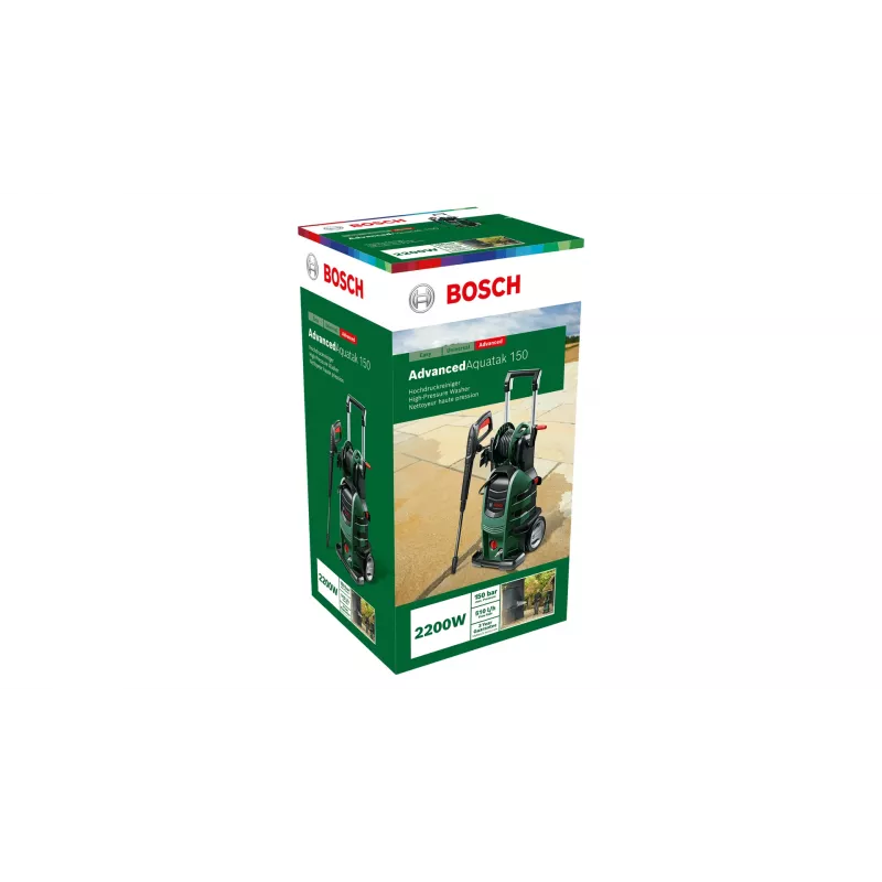 Bosch AdvancedAquatak 150 06008A7700 hidrolimpiadora, 150 bar, 480 l/h, 2200 W, verde/negro