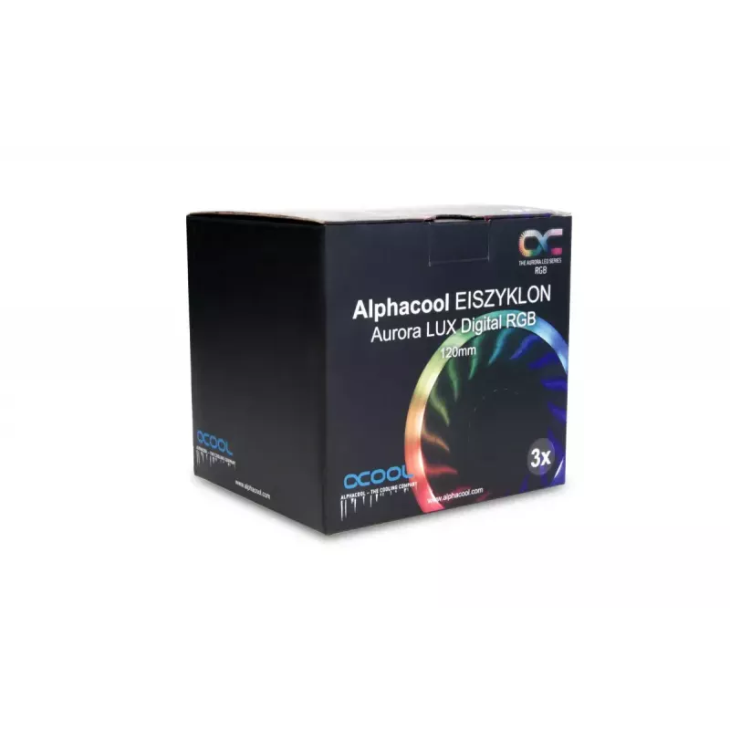 Ventilador Alphacool Eiszyklon Aurora LUX Digital RGB 12 cm transparente