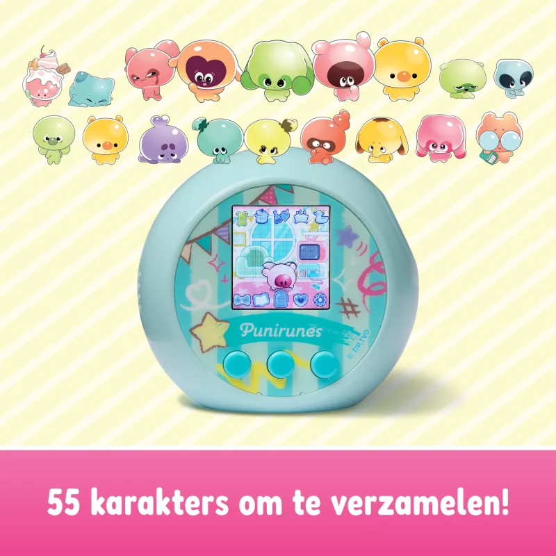 Punirunes, juguete digital interactivo con 55 personajes apretables, reacciona al tacto, pantalla en color, juguete para niños a partir de 5 años