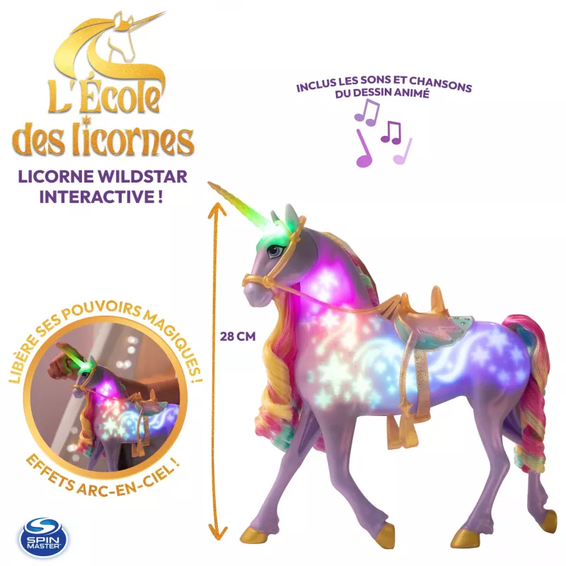 Spin Master Unicorn Academy - Magia de luz Wildstar, figura de juguete