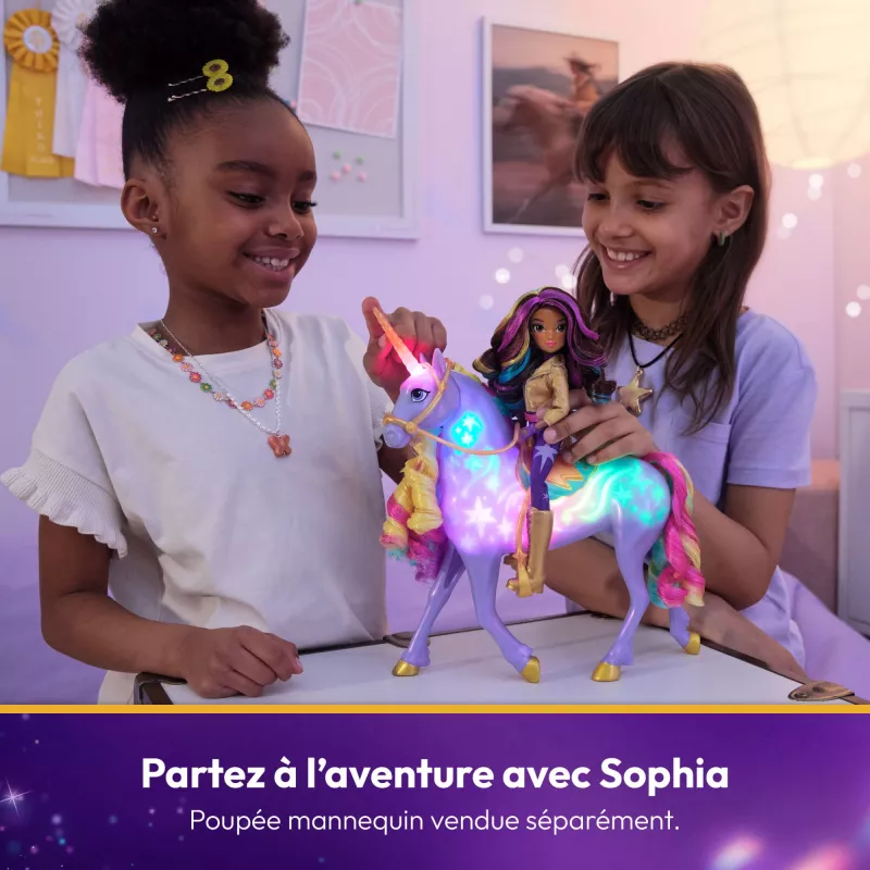 Spin Master Unicorn Academy - Magia de luz Wildstar, figura de juguete