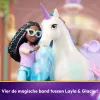 Unicorn Academy, Layla y Glacier con 2 accesorios y herramienta para el pelo, muñecas y juguete de unicornio para niñas a partir de 4 años