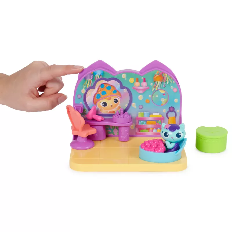 Set de juego Deluxe Room Spin Master Gabby's Dollhouse – Wellness Room con figura de suricato