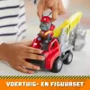 Rubble & Crew, camión grúa de juguete con pinza Chargers con piezas móviles y una figura de acción coleccionable, juguete para niños a partir de 3 años