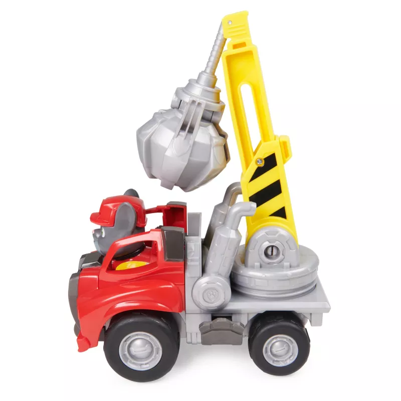 Rubble & Crew, camión grúa de juguete con pinza Chargers con piezas móviles y una figura de acción coleccionable, juguete para niños a partir de 3 años