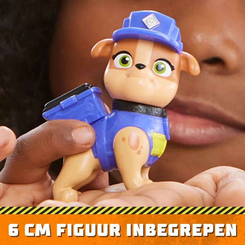 Rubble & Crew, camión hormigonera de juguete Mix's con figura de acción y piezas móviles, juguete para niños a partir de 3 años
