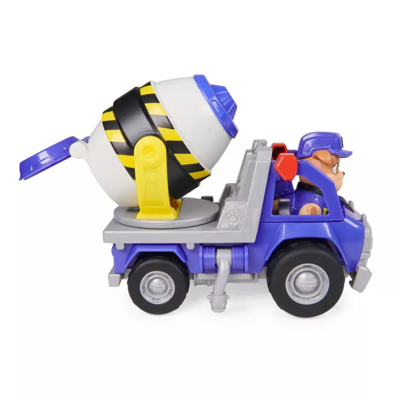 Rubble & Crew, camión hormigonera de juguete Mix's con figura de acción y piezas móviles, juguete para niños a partir de 3 años