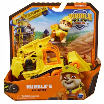 Bulldozer de juguete Spinmaster Rubble's Bulldozer – construcción de plástico, para niños a partir de 3 años, negro/naranja/amarillo