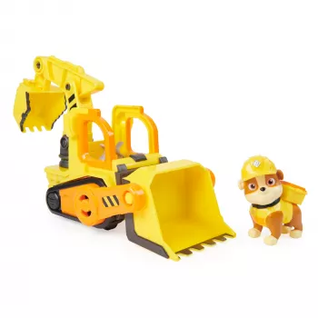 Bulldozer de juguete Spinmaster Rubble's Bulldozer – construcción de plástico, para niños a partir de 3 años, negro/naranja/amarillo