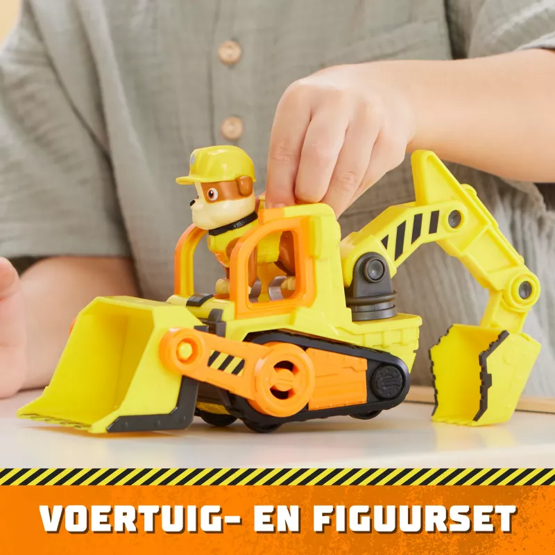 Bulldozer de juguete Spinmaster Rubble's Bulldozer – construcción de plástico, para niños a partir de 3 años, negro/naranja/amarillo