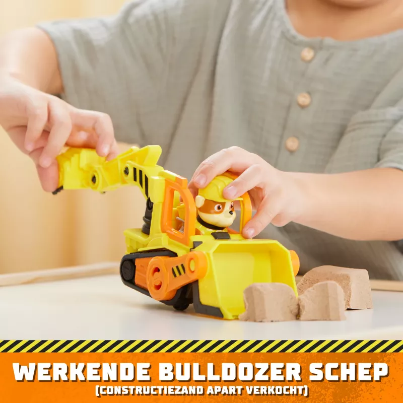 Bulldozer de juguete Spinmaster Rubble's Bulldozer – construcción de plástico, para niños a partir de 3 años, negro/naranja/amarillo