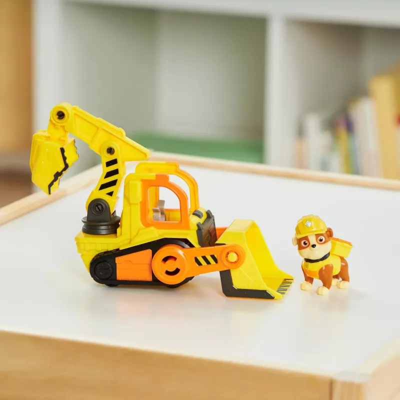 Bulldozer de juguete Spinmaster Rubble's Bulldozer – construcción de plástico, para niños a partir de 3 años, negro/naranja/amarillo