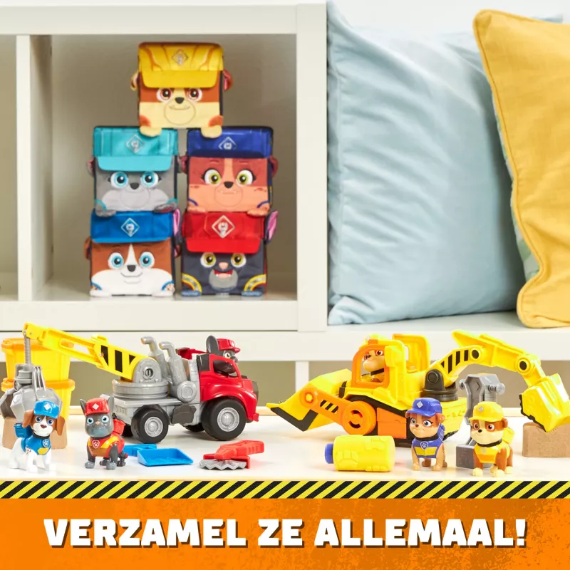 Rubble & Crew, camión volquete de juguete Wheelers con piezas móviles y una figura coleccionable, juguete infantil a partir de 3 años