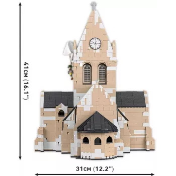 Bloques de construcción Cobi iglesia Sainte-Mère-Église 2280 piezas 10 años