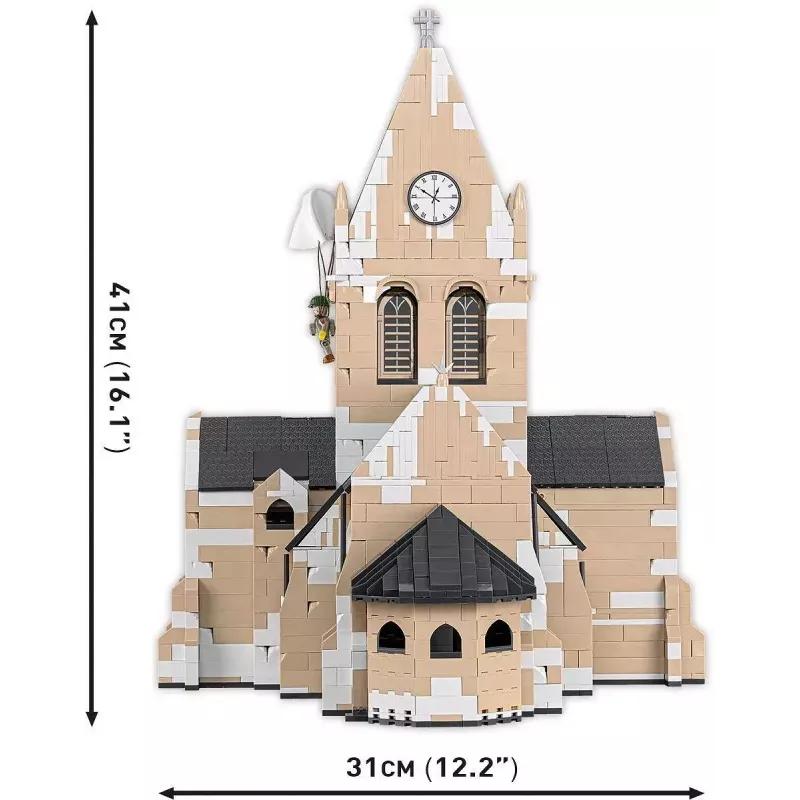 Bloques de construcción Cobi iglesia Sainte-Mère-Église 2280 piezas 10 años