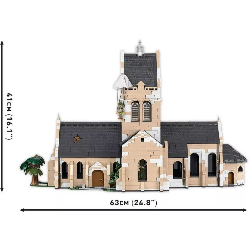 Bloques de construcción Cobi iglesia Sainte-Mère-Église 2280 piezas 10 años
