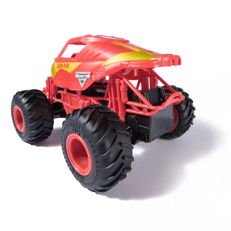 Monster Jam, Marvel Iron Man RC Monster Truck, escala 1:24, juguete para niños y niñas a partir de 3 años