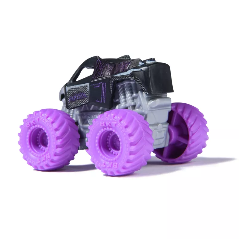 Monster Jam, Marvel Mini Monster Truck pack de 3, Pantera Negra, Capitán América, Iron Man camiones monstruo de fundición, escala 1:87, juguete para niños a partir de 3 años