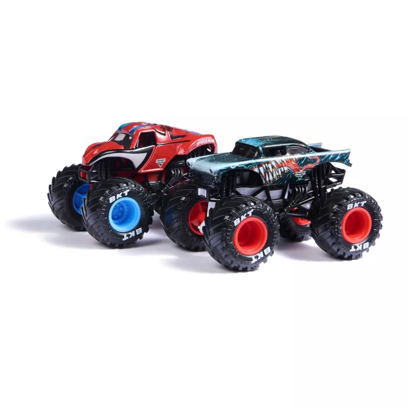 Monster Jam, Marvel Iron Man Vs. War Machine oficial camiones monstruo de fundición, escala 1:64, juguete para niños y niñas a partir de 3 años