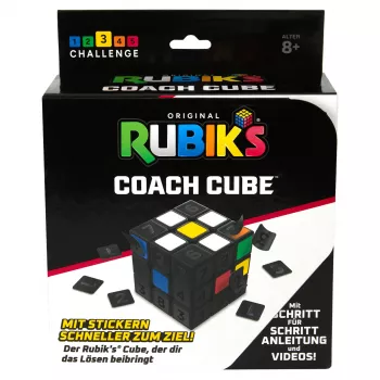 Rubik's Coach Cube, aprende a resolver el cubo 3x3 con pegatinas, instrucciones y vídeos | juguete antiestrés fidget | cubo fidget para adultos | a partir de 8 años