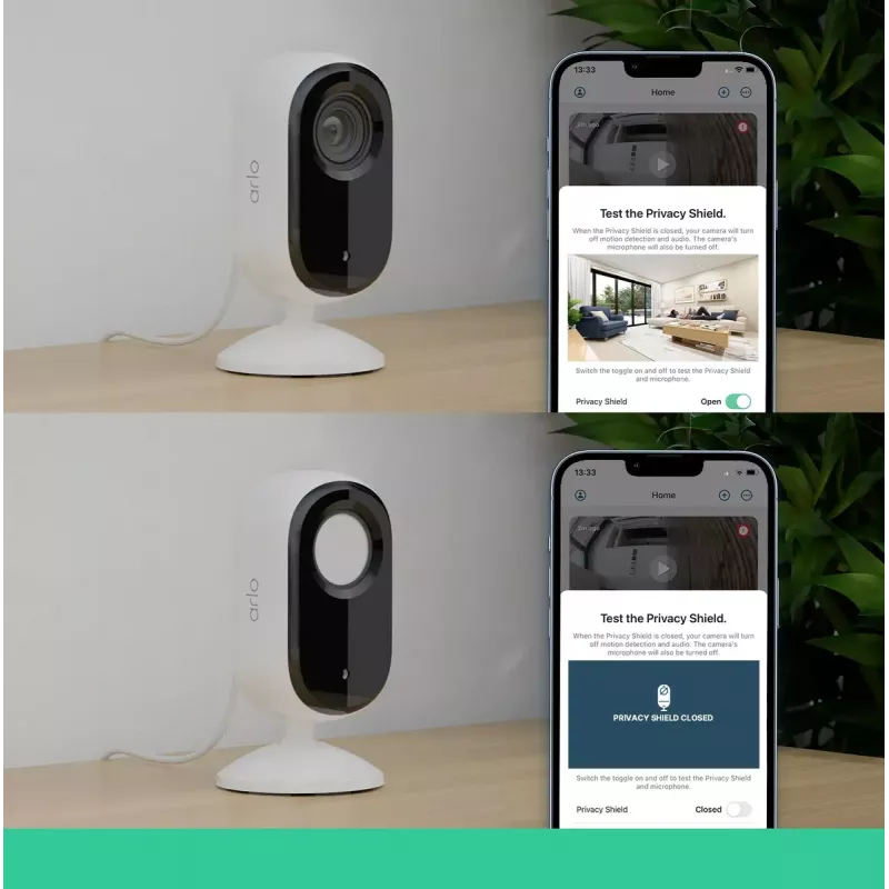 Cámara de seguridad IP Arlo Essential 2K Indoor Security Camera pack de 2 inalámbrica para interior