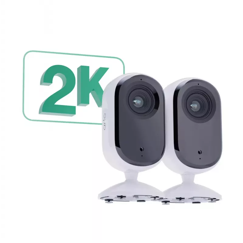 Cámara de seguridad IP Arlo Essential 2K Indoor Security Camera pack de 2 inalámbrica para interior