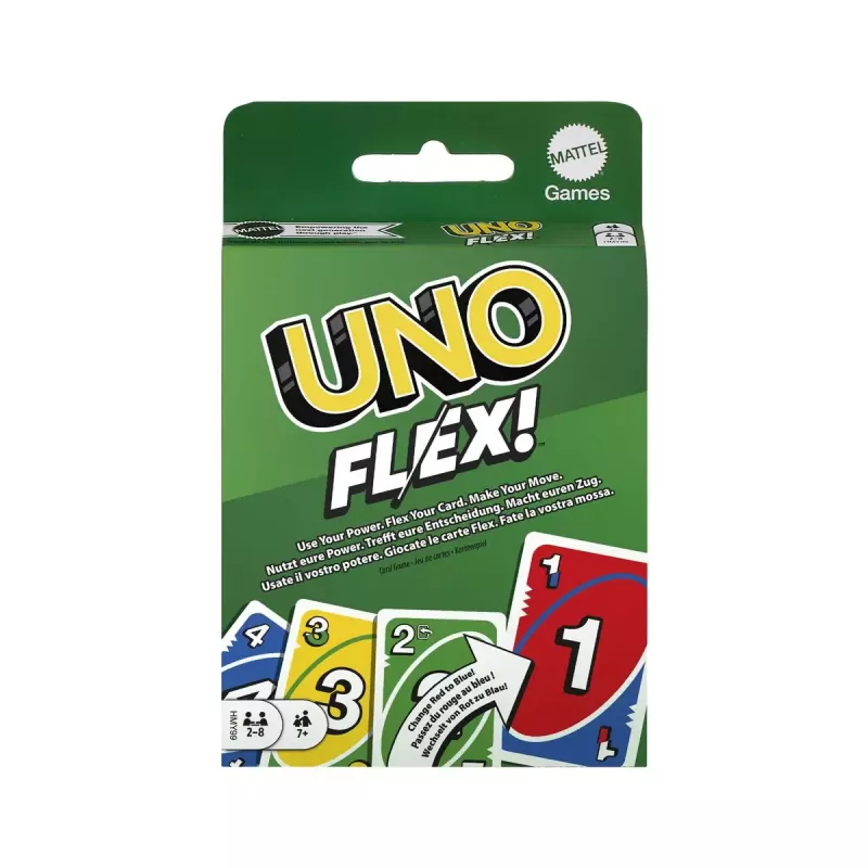 Juego de cartas MATTEL Games UNO Flex — juego de descarte, edad 7+